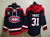 Canadiens 31 Carey Price Navy Blue All Stitched Pullover Hoodie,baseball caps,new era cap wholesale,wholesale hats
